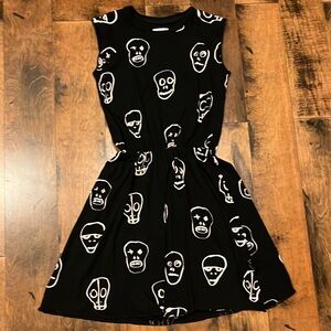 Nununu Black Dress with Skull Design